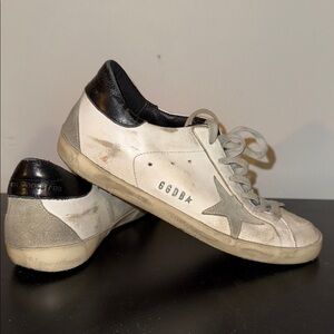 Golden Goose women’s  White and Black Star Sneakers